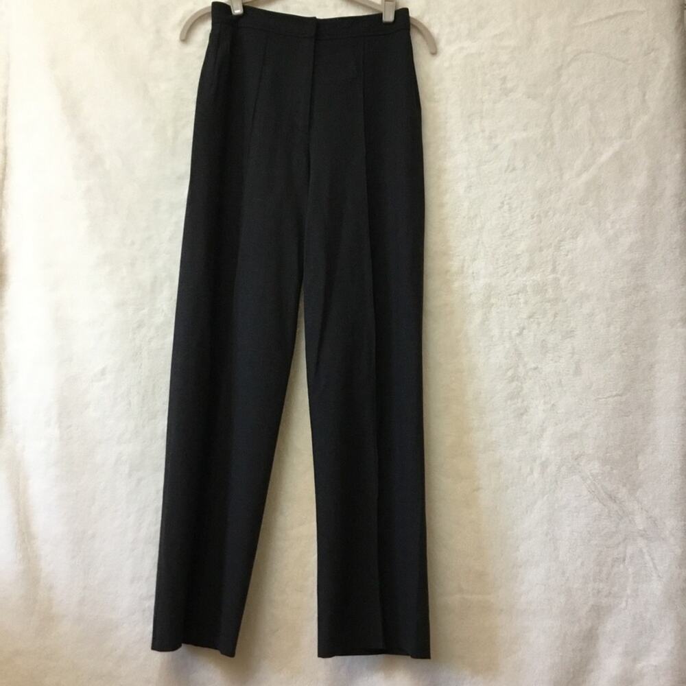DKNY Dark Gray High-Waist Dress Pants
